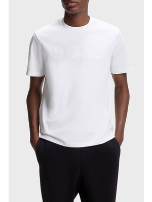 Boss Logolu Regular Fit Bisiklet Yaka T Shirt Erkek T Shirt 50566883 100