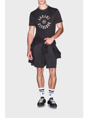 Armani Exchange Logolu % 100 Pamuk Bisiklet Yaka T Shirt Erkek T Shirt XM003074 AF10362 U8128