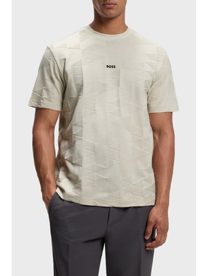 Boss Jakarlı % 100 Pamuk Bisiklet Yaka T Shirt Erkek T Shirt 50563981 272