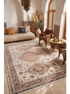 Hoom Rugs Otantik 2608 Multi Vintage Desenli Salon Halısı