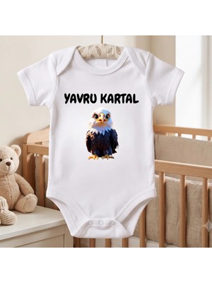 Egg Baby Isimli  Bebek Zıbın Yavru Kartal Siyah Beyaz Taraftar Temalı %100 Pamuklu Bebek Body