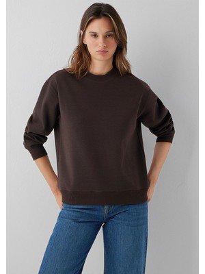 Mavi Yuvarlak Yaka Basıc Sweatshırt Black Cof