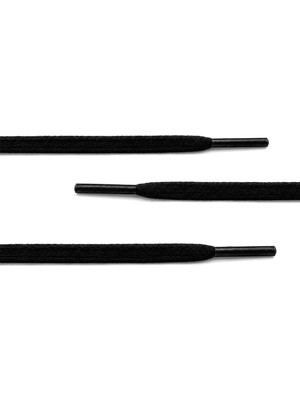 Hapshoe 80 cm Siyah 5 mm Yassı Mumlu Ayakkabı Bağcığı