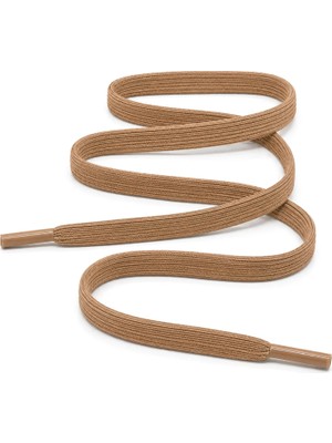 Hapshoe 90 cm Elastik Lastikli 8 mm Bej Ayakkabı Bağcığı