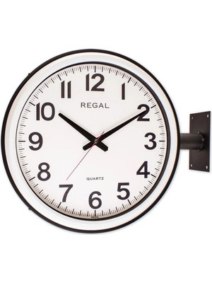 St. Morritz Regal Çift Taraflı Iç Mekan Istasyon Duvar Saati 9106 Cft
