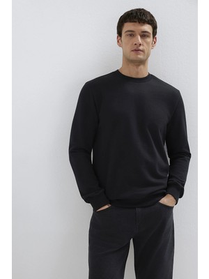 Mavi Erkek Bisiklet Yaka Sweatshirt M0S10457 Siyah