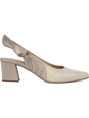 Zeytuk Kadın Hakiki Deri Slingback Ayakkabı