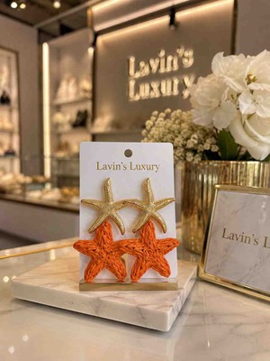 🧡 Lavin’s Luxury – Sunset Star Küpe