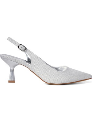 Zeytuk Kadın Saten Slingback Ayakkabı