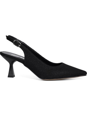 Zeytuk Kadın Saten Slingback Ayakkabı