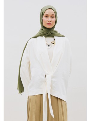 Fresh Scarfs İnce Pamuk Vual Şal Askeri Haki
