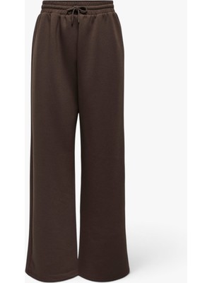 Only Onlscarlett Wıde Pant Swt Kadın Kahverengi Eşofman Altı - 15346400