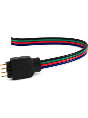 Ledarmy 4 Pin Erkek RGB LED Soketli Kablo 10cm Lehimsiz Bağlantı Kablosu RGB LED Şerit Uyumlu 12V 24V