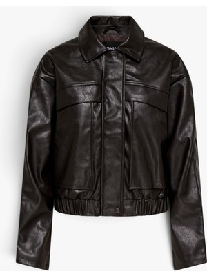 Only Onlmelle Faux Leather Jacket Otw Kadın Kahverengi Ceket - 5041089