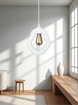 St. Morritz Bohem Beton Görünümlü Modern Minimalist Avize Ayarlı E27 Duy Salon Mutfak Yatak Odası Ofis Kafe