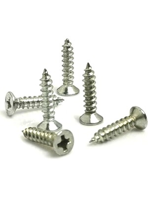 HERŞEYBURDAMODA Klips, Menteşe, Ayak, Ağaç, Sunta Vidası 2,2X13 mm - Nikel 100 Adet