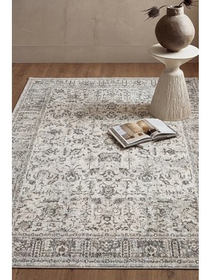 Hoom Rugs Etro 2705 Gri Vintage Desenli Salon Halısı