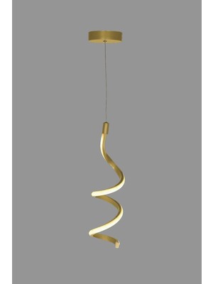 St. Morritz Cybill Gold Kasa Beyaz Ledli Sarkıt Avize