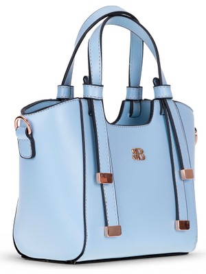 BloominBag Burkley Mırelle Powder Blue Pu Deri Kadın El ve Omuz Çantası