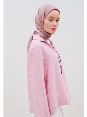 Fresh Scarfs Pamuk Keten Eşarp Soft Pembe