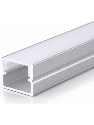 Ledarmy DL1210 Sıva Üstü Alüminyum LED Profil 1 Metre 12x10 mm U Kanal Opal Difüzörlü Şerit LED Kanalı