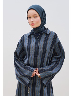 Fresh Scarfs Pamuk Keten Eşarp Lacivert