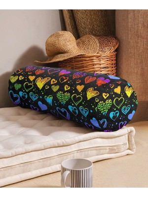 Rem Home Rengirenk Dekoratif Kırlent Kılıfı Sarı Modern 60 x 20 cm Salon Koltuk Kanepe Yastık Kılıfı