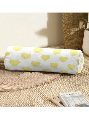 Rem Home Rengirenk Dekoratif Kırlent Kılıfı Kalp 60 x 20 cm Salon Koltuk Kanepe Yastık Kılıfı
