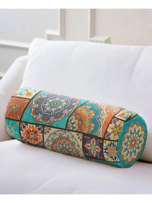 Rem Home Rengirenk Dekoratif Kırlent Kılıfı Geometrik 60 x 20 cm Salon Koltuk Kanepe Yastık Kılıfı