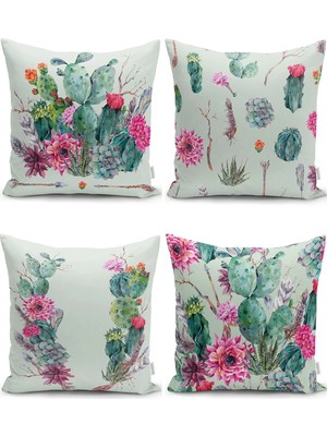 Rem Home Rengirenk Dekoratif Kırlent Kılıfı Modern 43 x 43 cm Salon Koltuk Kanepe Yastık Kılıfı