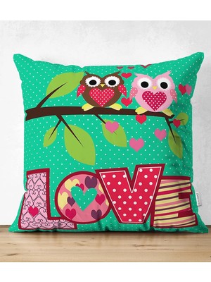 Rem Home Rengirenk Dekoratif Kırlent Kılıfı 43 x 43 cm Salon Koltuk Kanepe Yastık Kılıfı
