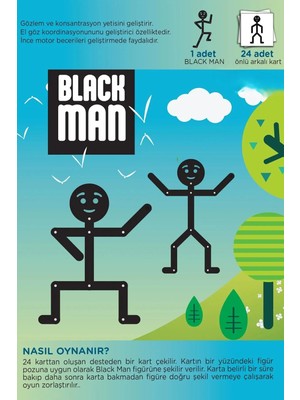St. Morritz Çöp Adam Black Man ile Görsel Hafıza ve Dikkat Oyunu