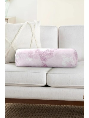 Rem Home Rengirenk Dekoratif Kırlent Kılıfı Pembe Modern 60 x 20 cm Salon Koltuk Kanepe Yastık Kılıfı