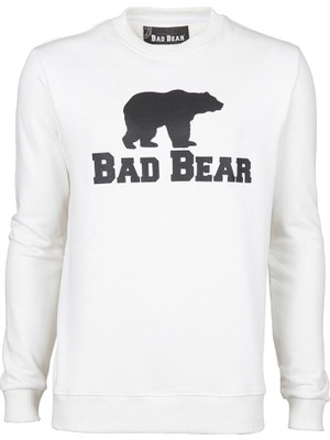 Bad Bear Crewneck Beyaz Erkek Sweatshirt 20.02.12.011-C04