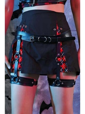 Esranın Dünyası Seksi Deri Jartiyer Harness - BRF804