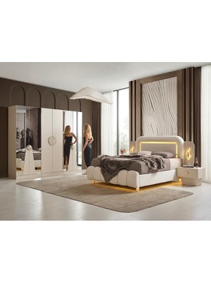 Aydınev Potenza Mdf Yatak Odası Takımı 2+2+2 Modüler