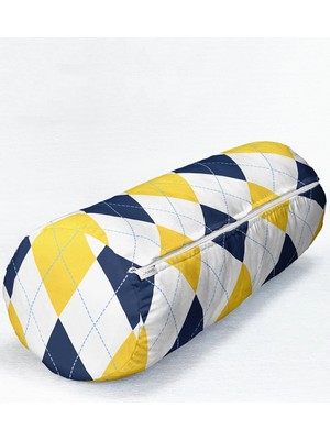 Rem Home Rengirenk Dekoratif Kırlent Kılıfı Beyaz 60 x 20 cm Salon Koltuk Kanepe Yastık Kılıfı