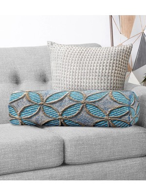 Rem Home Rengirenk Dekoratif Kırlent Kılıfı Geometrik 60 x 20 cm Salon Koltuk Kanepe Yastık Kılıfı