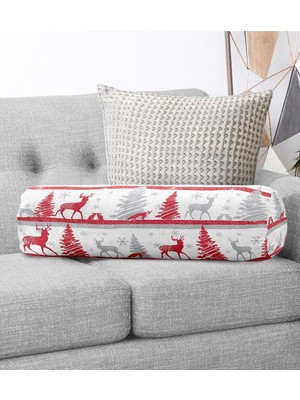 Rem Home Rengirenk Dekoratif Kırlent Kılıfı 60 x 20 cm Salon Koltuk Kanepe Yastık Kılıfı