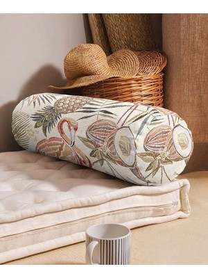 Rem Home Rengirenk Dekoratif Kırlent Kılıfı Sarı 60 x 20 cm Salon Koltuk Kanepe Yastık Kılıfı