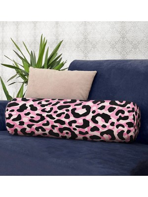 Rem Home Rengirenk Dekoratif Kırlent Kılıfı Siyah Modern 60 x 20 cm Salon Koltuk Kanepe Yastık Kılıfı