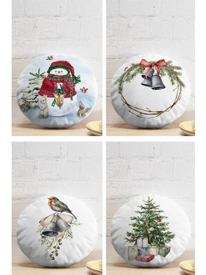 Rem Home Rengirenk Dekoratif Kırlent Kılıfı Beyaz Modern 43 x 43 cm Salon Koltuk Kanepe Yastık Kılıfı