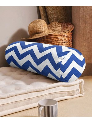 Rem Home Rengirenk Dekoratif Kırlent Kılıfı Lacivert 60 x 20 cm Salon Koltuk Kanepe Yastık Kılıfı
