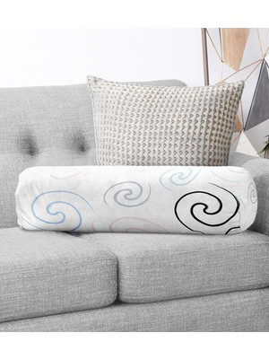 Rem Home Rengirenk Dekoratif Kırlent Kılıfı Beyaz Modern 60 x 20 cm Salon Koltuk Kanepe Yastık Kılıfı