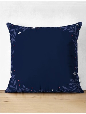 Rem Home Rengirenk Dekoratif Kırlent Kılıfı Lacivert 43 x 43 cm Salon Koltuk Kanepe Yastık Kılıfı
