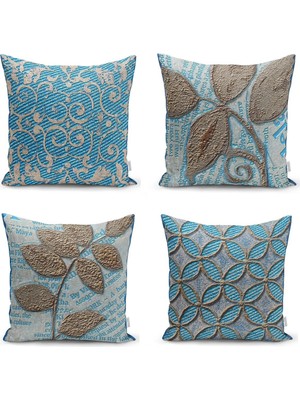 Rem Home Rengirenk Dekoratif Kırlent Kılıfı Beyaz Düz 43 x 43 cm Salon Koltuk Kanepe Yastık Kılıfı
