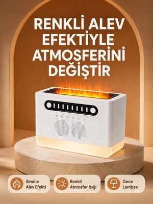 Cotton Soft Type-C Şarjlı Kablosuz Hoparlör Beyaz Gürültü ve Atmosfer Işığı