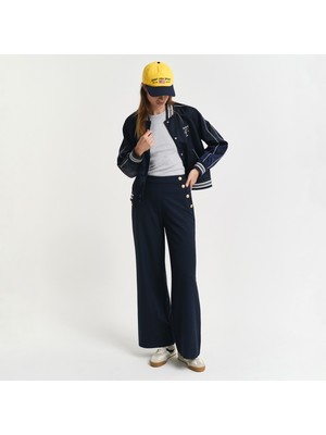 Gant Kadın Lacivert Straight Fit Pantolon