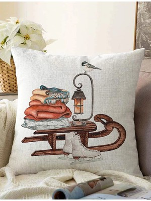 Rem Home Rengirenk Dekoratif Kırlent Kılıfı Sarı Modern 43 x 43 cm Salon Koltuk Kanepe Yastık Kılıfı