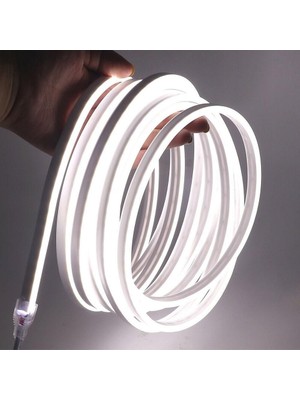 Ledarmy 220V Neon LED Hortum 10 Metre 6400K Beyaz Işık 120 LED/m Tak Çalıştır IP65 Su Geçirmez Şerit LED Dış Mekan Aydınlatma